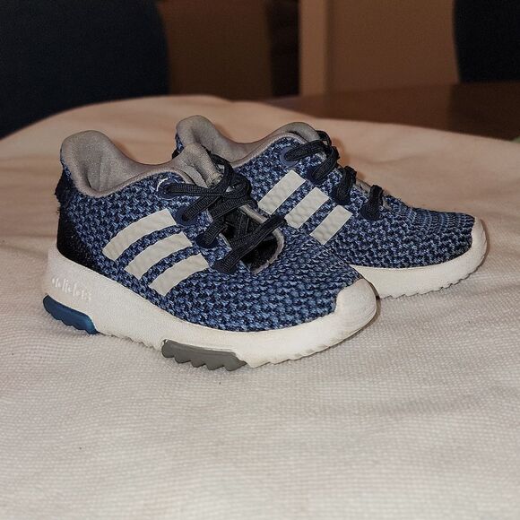 Adidas Toddler Cloudfoam Racer TR Sneaker Shoes Navy & Grey Size 5 - Picture 15 of 15